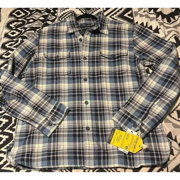 Nautica Men's Blue Plaid Button-Up Shirt L NWT - Picture 2 of 6